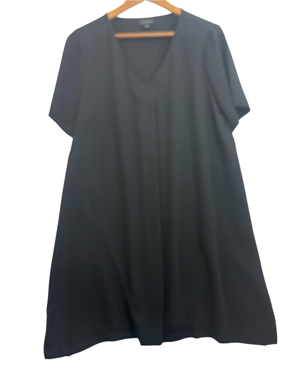 J Jill Wearever Collection Black Aline swing Dress Size MP Oversized Lagenlook